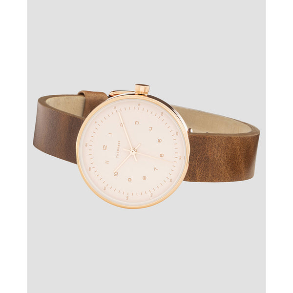 The Horse Minimal 34 mm Rose Gold Watch | Blush/Tan