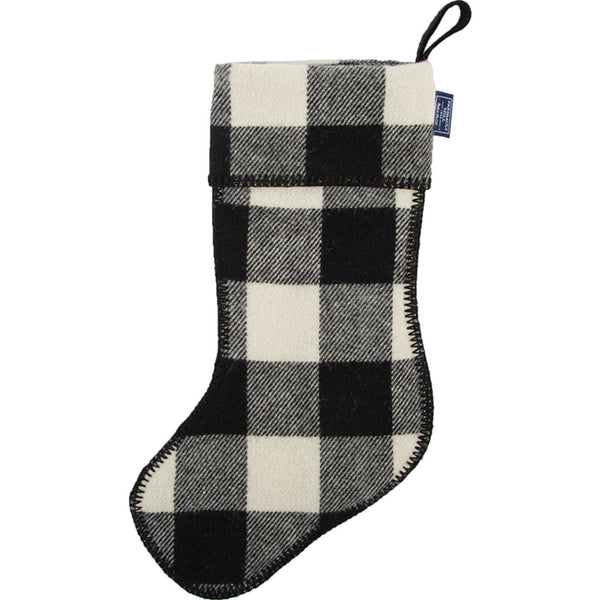 Faribault Buffalo Check Stocking | White/Black - BABCWH1522