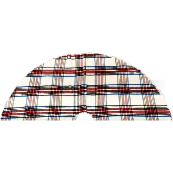 Faribault Stewart Plaid Tree Skirt | White- BASPWH1485