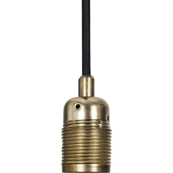 Frama E27 Brass Pendant Light | Black Cable FR-2020