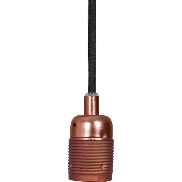 Frama E27 Dark Copper Pendant Light | Black Cable FR-2075