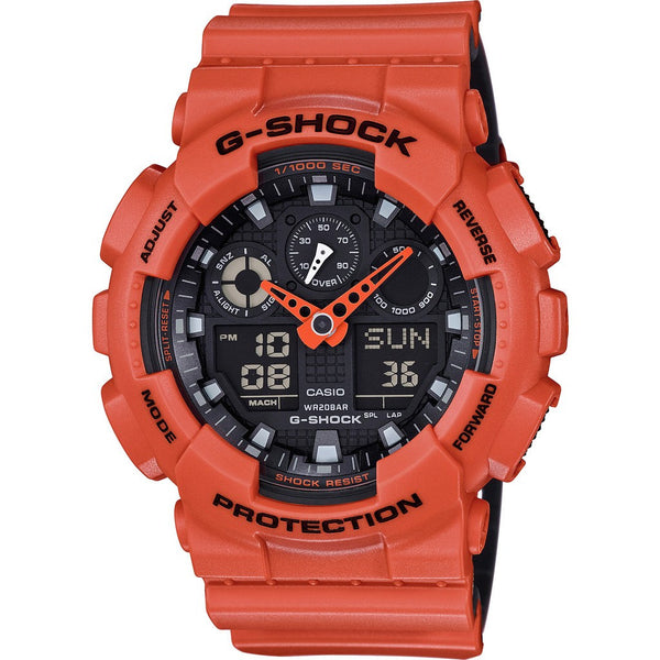 Casio G-Shock 3-Eye Military GA100L-4ACR Watch | Orange