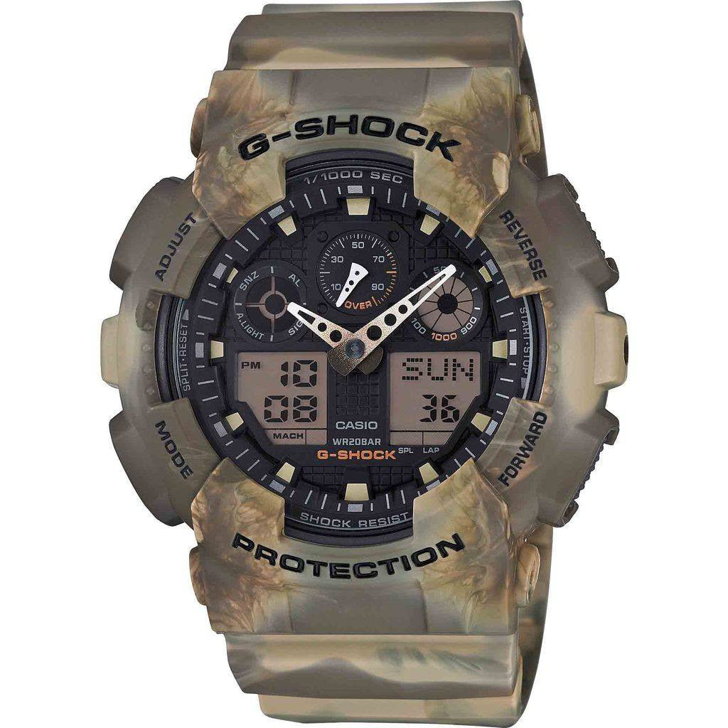 Casio G-Shock Marble Edition GA100MM-5A Watch | Brown Camo – Sportique