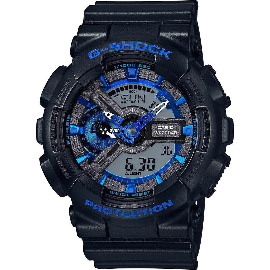 Casio G-Shock Black 'n Blue Hue Series GA110CB-1A Watch | Black/Blue ...
