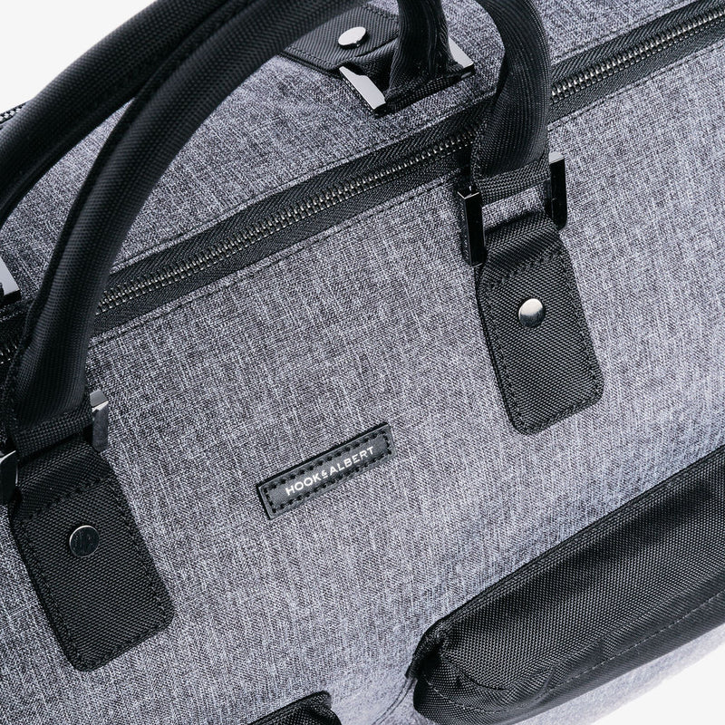 Hook & Albert Melange Fabric Garment Weekender | Gray GWBFBR-GRY-OS