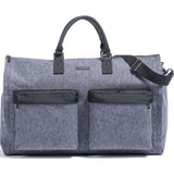 Hook & Albert Melange Fabric Garment Weekender | Gray GWBFBR-GRY-OS