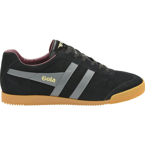 Gola Men's Harrier Suede Sneakers | Black/Grey/Burgundy