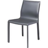 Nuevo Colter Dining Chair | Dark Grey Leather