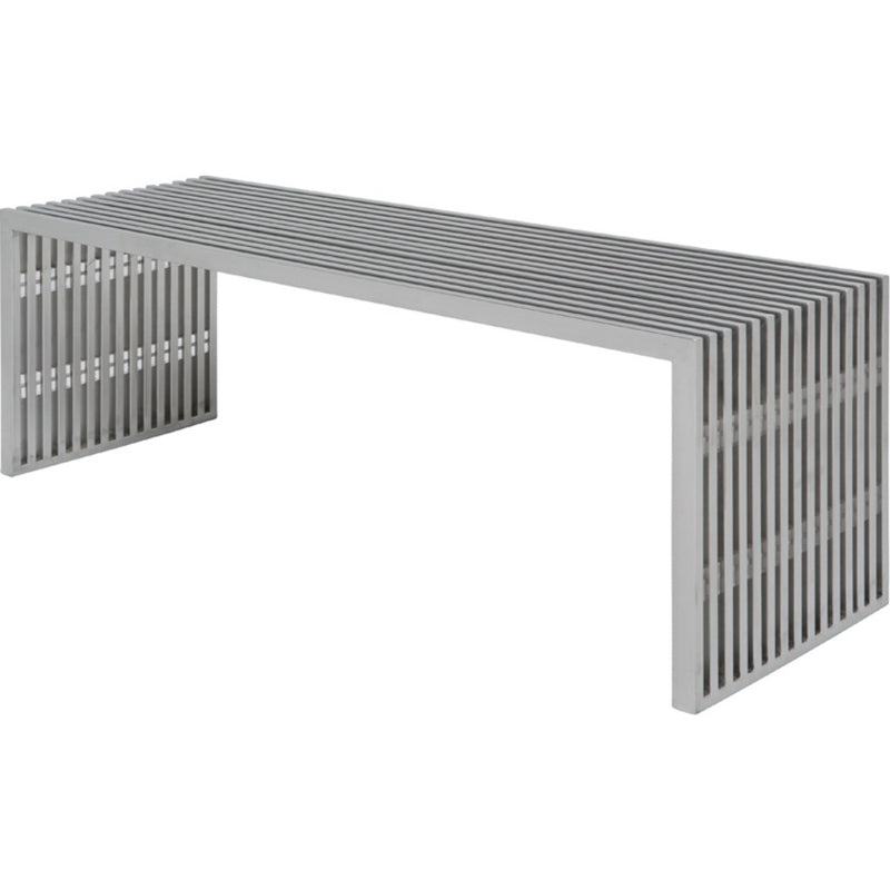 Nuevo Amici Occasional Bench | Silver