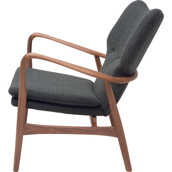 Nuevo Patrik Lounge Chair | Medium Grey Tweed/Walnut