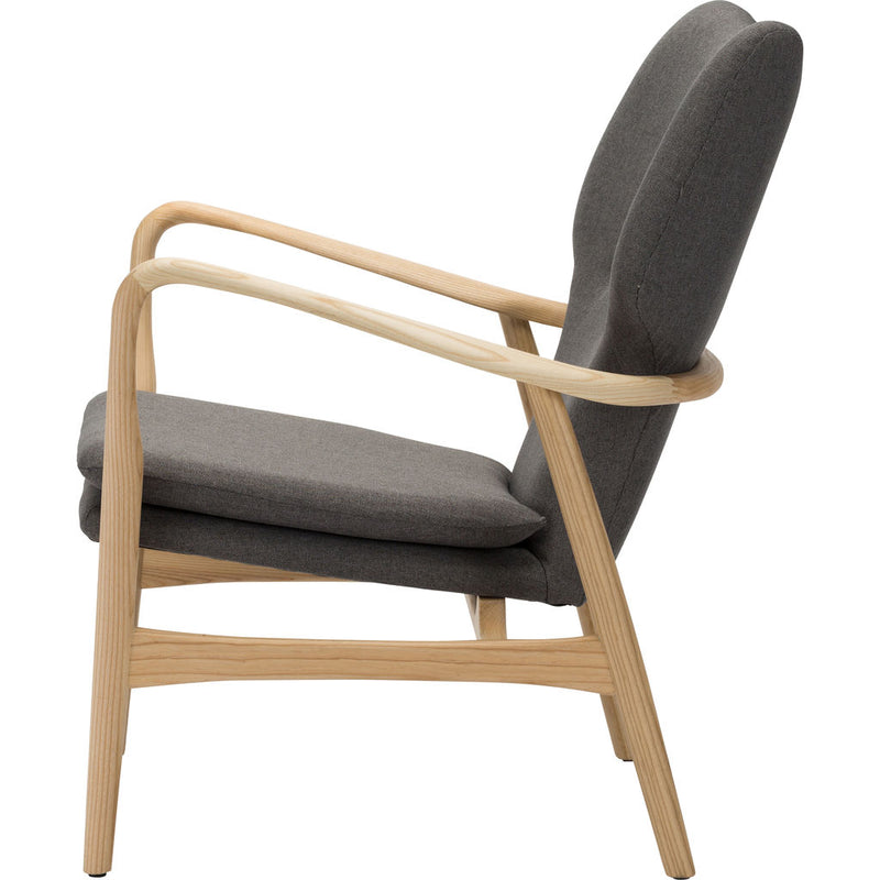 Nuevo Patrik Lounge Chair | Grey Polyester/Ash