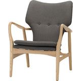 Nuevo Patrik Lounge Chair | Grey Polyester/Ash