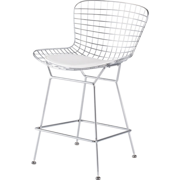 Nuevo Wireback Counter Stool | White