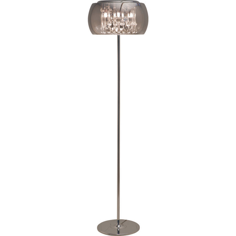 Nuevo Alain Lighting Floor Lamp | Silver Glass