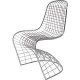 Nuevo Swerve Chair | Silver Stainless Steel Metal