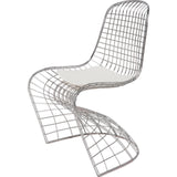 Nuevo Swerve Chair | Silver Stainless Steel Metal