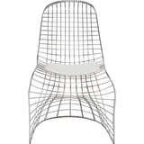 Nuevo Swerve Chair | Silver Stainless Steel Metal