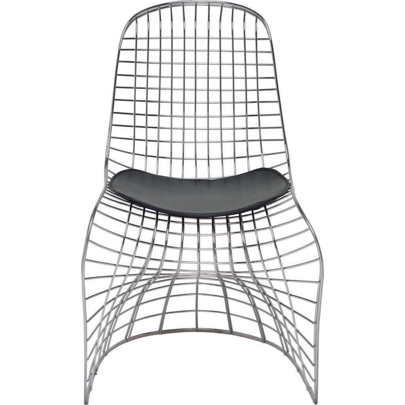 Nuevo Swerve Chair | Silver Stainless Steel Metal