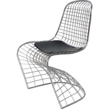 Nuevo Swerve Chair | Silver Stainless Steel Metal