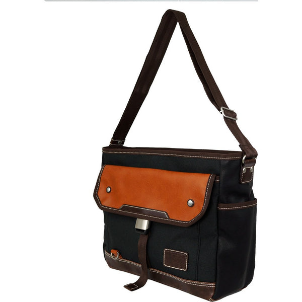 Harvest Label Parkland Messenger | Black HHC-4305-BLK