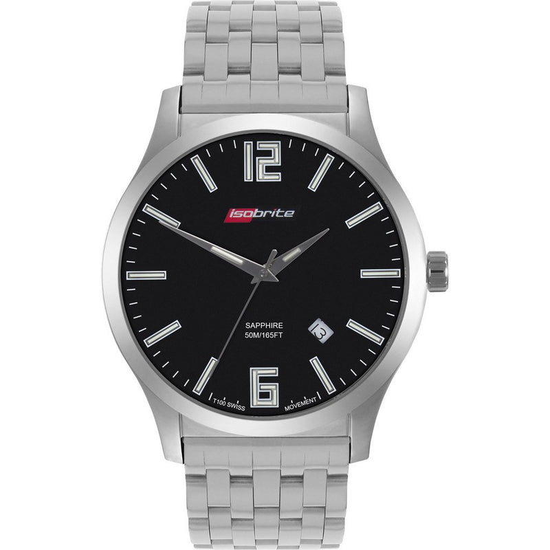 Isobrite Grand Slimline Series ISO912 Black Watch | Stainless Steel