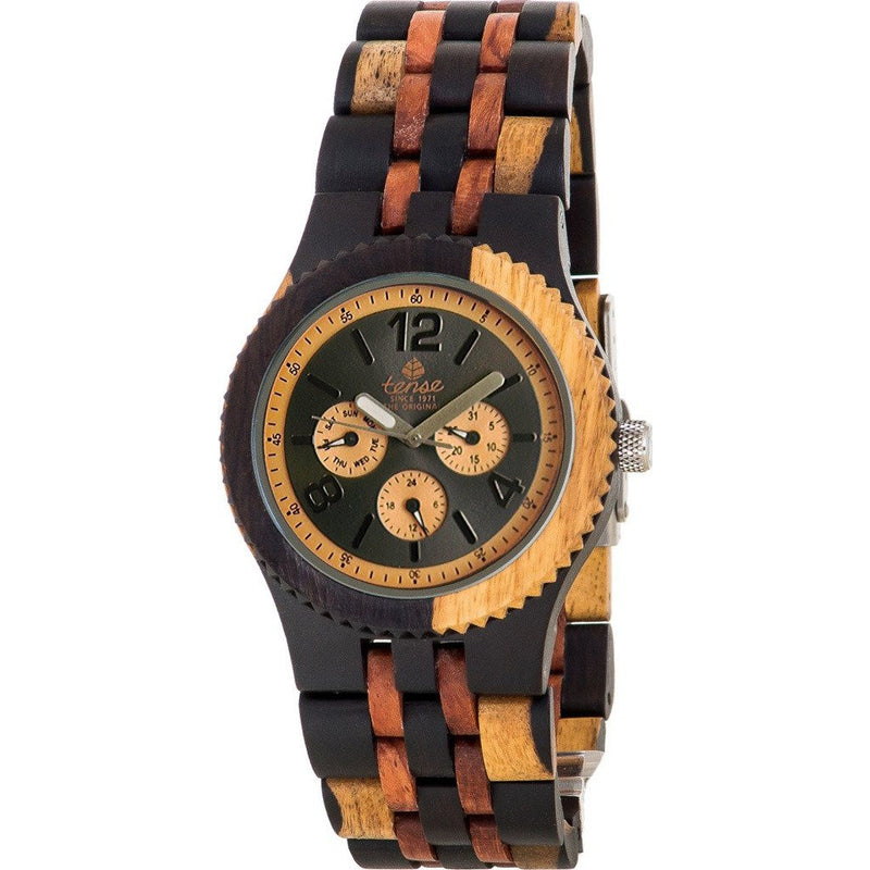 Tense Vernon Watch | Dark Dual Tone Sandalwood/Rosewood J5203IDM