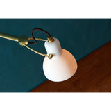 Seed Design Laito Opal Large Wall Lamp - White Opal Glass/Matt Brass