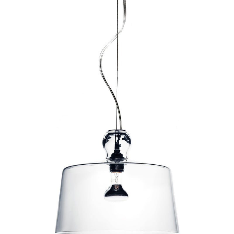 Produzione Privata Acquatinta Pendant Lamp | Black Murano Glass- ML-ACBK