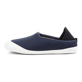 Mahabis Curve Canvas Slippers | Navy/White