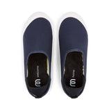 Mahabis Curve Canvas Slippers | Navy/White