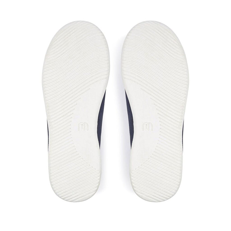 Mahabis Curve Canvas Slippers | Navy/White