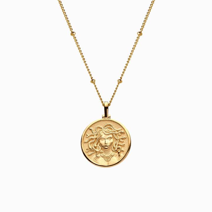 Awe Inspired Mini Medusa Necklace | Standard Saturn Chain