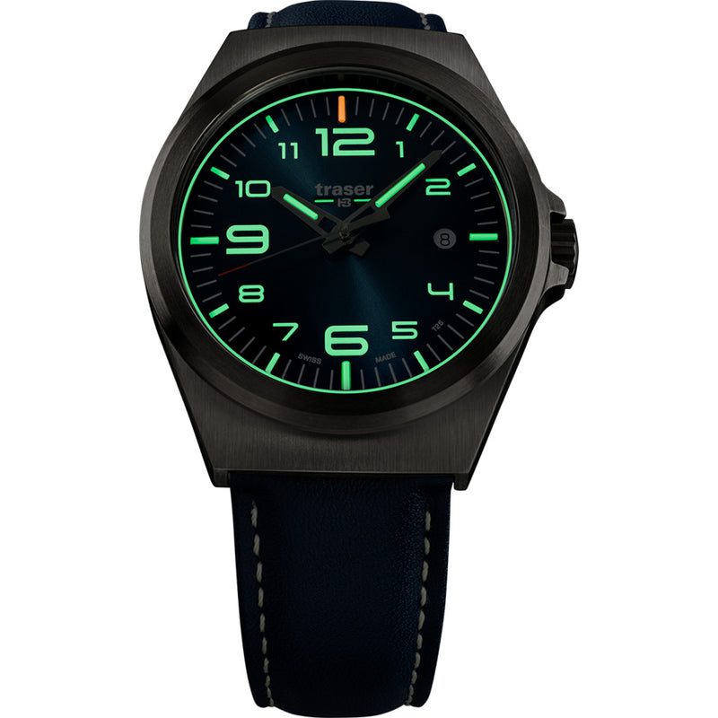 traser H3 Blue P59 Essential M Watch | Leather Strap 108214