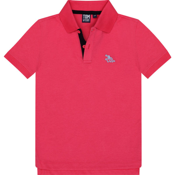 Tom & Teddy Kid's Polo Shirt | Raspberry