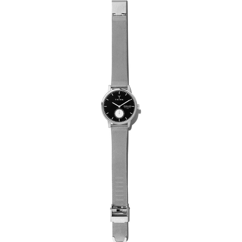 Triwa Ebony Svalan Watch | Steel Mesh Super Slim SVST103-MS121212