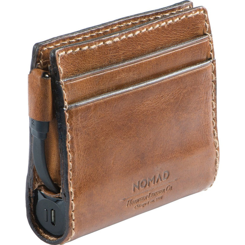 Nomad Horween Leather Slim Charging Wallet | Brown WALLET-LIGHTNING-SLIM-HORWEENBRN