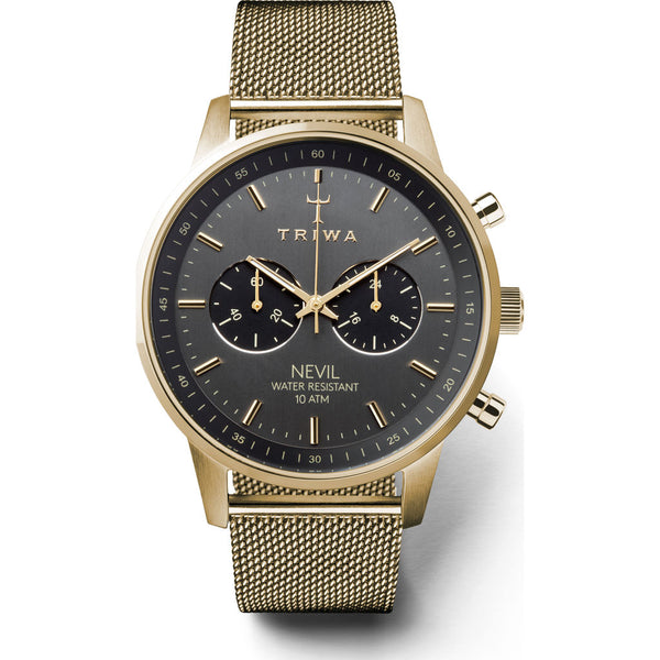 Triwa Smoky Nevil Gold Watch | Gold Mesh – Sportique