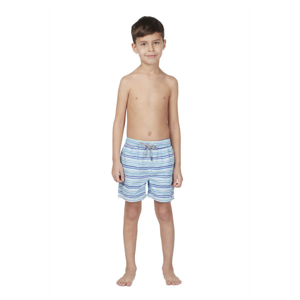 Tom & Teddy Boy's Stripe Swim Trunk | Ocean