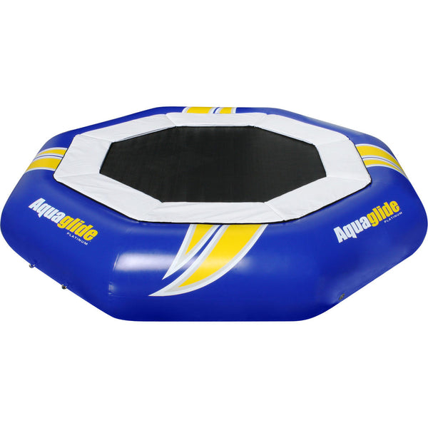 Aquaglide Supertramp 14 Inftable Trampoline w/ Blast Bag & Log | Yellow/Blue/White 58-5215022