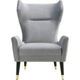 TOV Furniture Logan Velvet Chair | Grey- TOV-A155