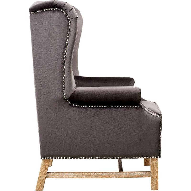 TOV Furniture Nora Velvet Chair | Grey- TOV-A2043