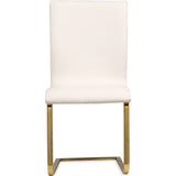 TOV Furniture Maxim White Dining Chair Set of 2 | White, Gold- TOV-G5464