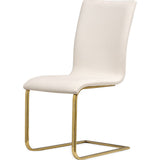 TOV Furniture Maxim White Dining Chair Set of 2 | White, Gold- TOV-G5464