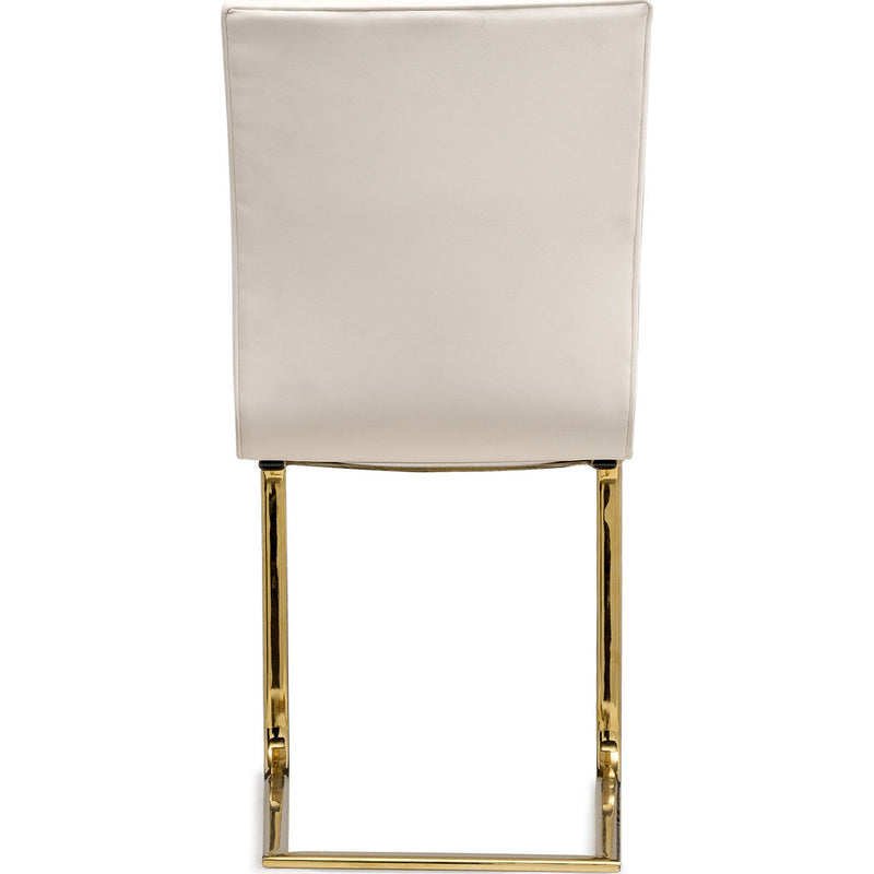 TOV Furniture Maxim White Dining Chair Set of 2 | White, Gold- TOV-G5464