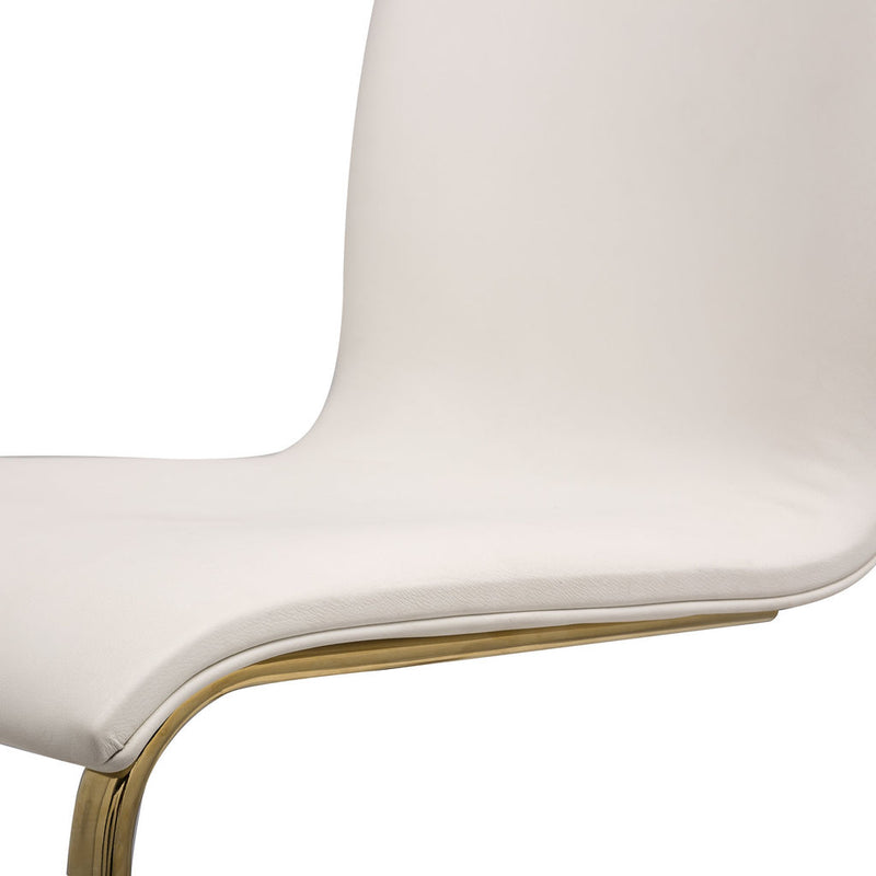 TOV Furniture Maxim White Dining Chair Set of 2 | White, Gold- TOV-G5464