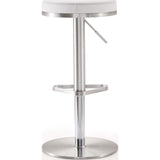 TOV Furniture Fano Stainless Steel Barstool | White- TOV-K3614