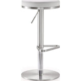 TOV Furniture Fano Stainless Steel Barstool | White- TOV-K3614