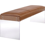 TOV Furniture Envy Leather/Acrylic Bench | Brown TOV-O28