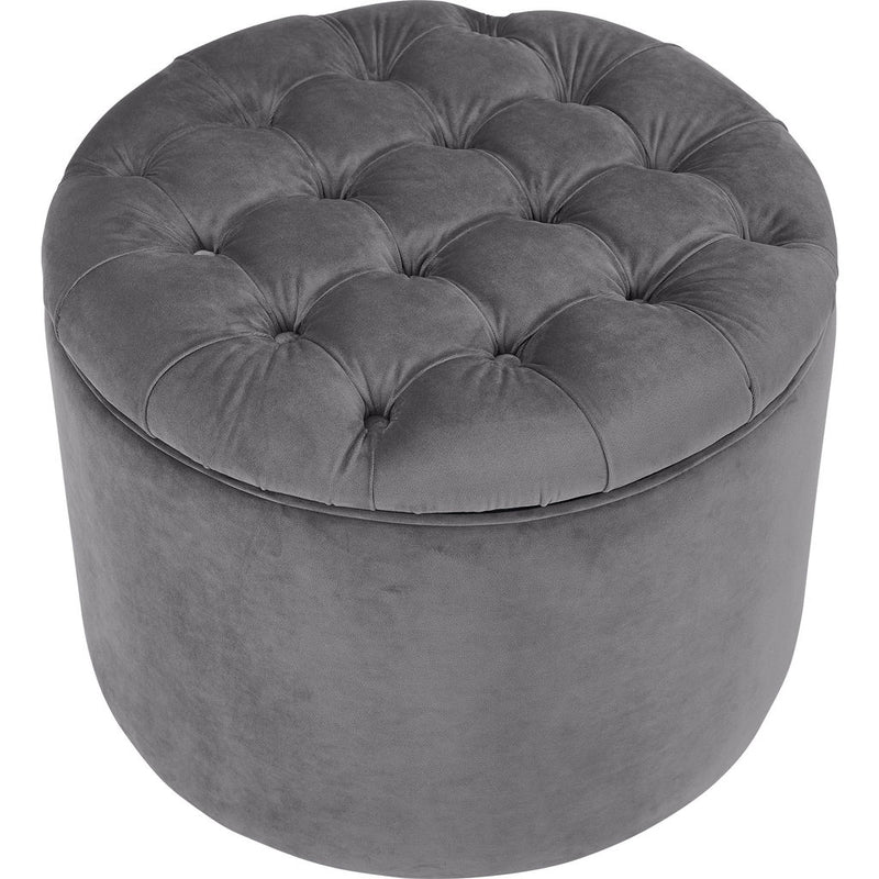 TOV Furniture Queen Velvet Storage Ottoman | Grey- TOV-OC145