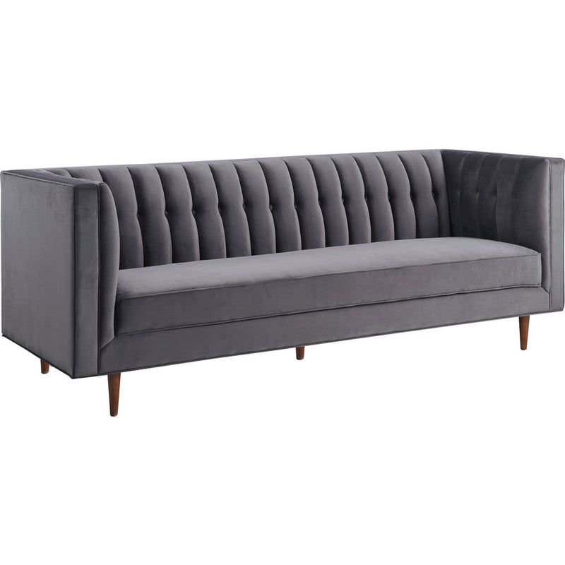 TOV Furniture Sebastian Velvet Sofa | Grey- TOV-S150